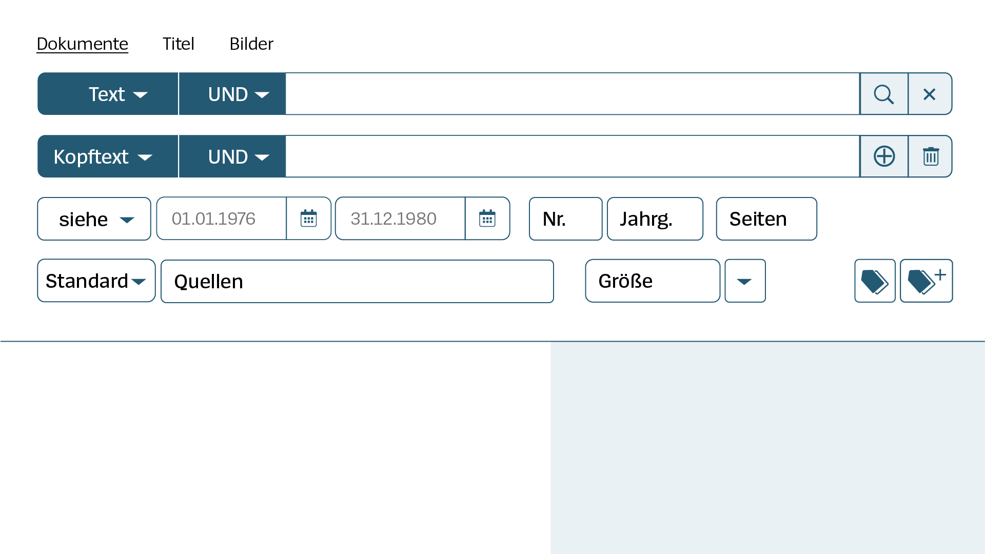 Vielfälltige Suchoperatoren